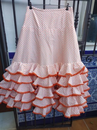 Falda flamenca romería lunares