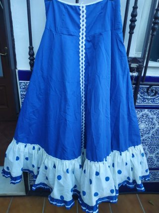 Falda flamenca romería lunares