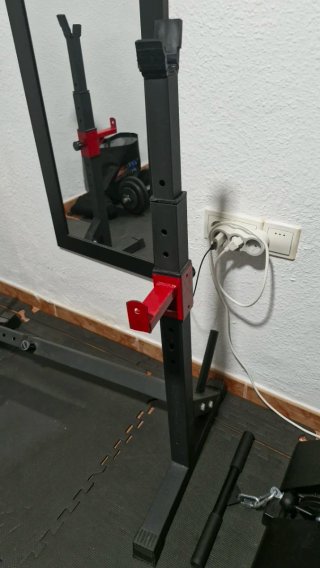 Rack de Sentadillas Negro y Rojo