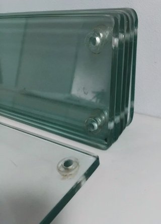 6 Baldas Cristal Templado 41x13x1