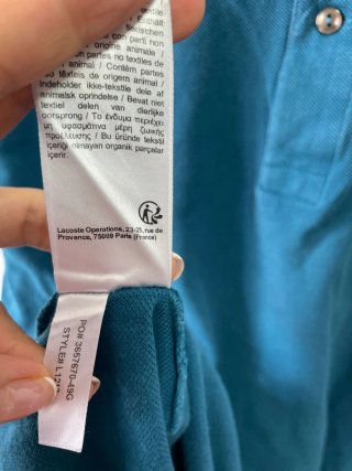Polo Lacoste Azul Talla xl