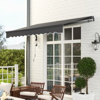 Toldo retráctil eléctrico con manivela