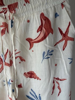Pantalones Stradivarius estampado marino
