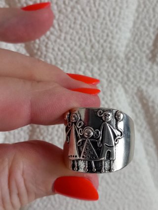 Anello Happy Family Argento