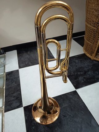 Trombón Yamaha con funda y accesorios