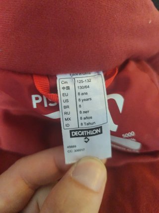 Chaqueta esquí infantil piste 500 8 anys 125-132