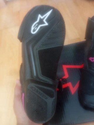Botas Moto Alpinestars Negras y Rosas STELLA SMX-1