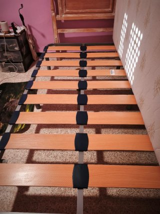 Conjunto de cama madera y metal