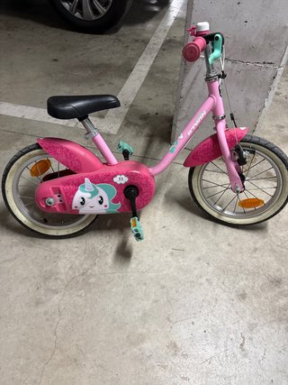 Bici infantil rosa con unicornio