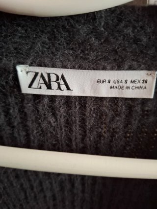 Chaqueta larga punto Zara Talla S