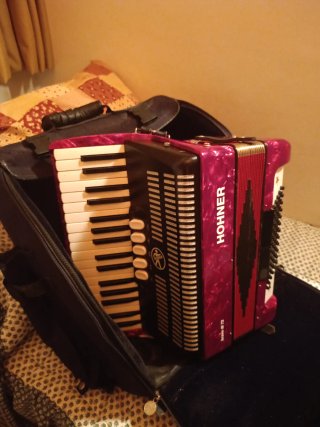 Acordeón Hohner Bravo III 72 Morado