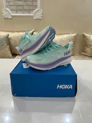 Hoka Clifton 9 Morado/Verde Azulado