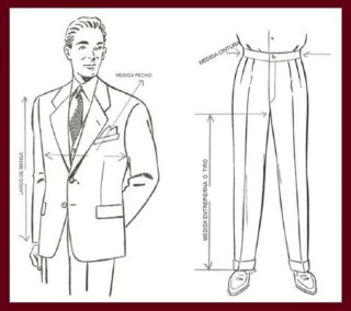 Traje de hombre azul