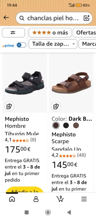 Chanclas Piel Hombre Mephisto Talla 42/43