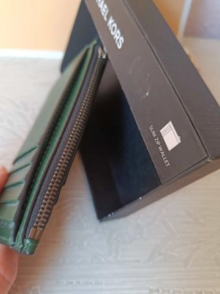 Cartera Michael Kors Verde Slim Zip Wallet