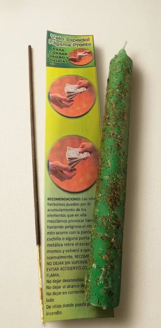 Vela herbórea para cobrar dinero