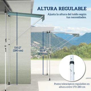 Toldo retráctil 200x150cm