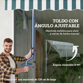 Toldo retráctil 200x150cm
