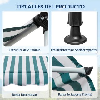 Toldo retráctil 200x150cm