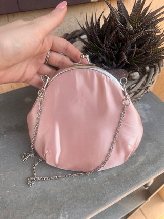 Mini borsetta rosa fiore