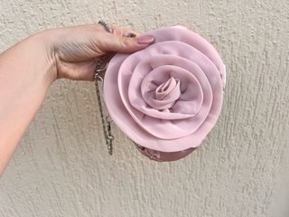 Mini borsetta rosa fiore