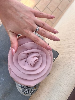 Mini borsetta rosa fiore