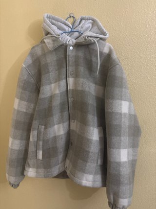 Cazadora Pull&Bear cuadros gris M