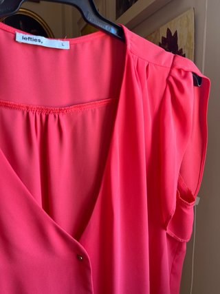 Camisa fluida Lefties rosa talla L
