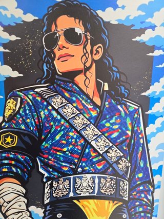 Stampa Michael Jackson 40x60 Tela Multicolore
