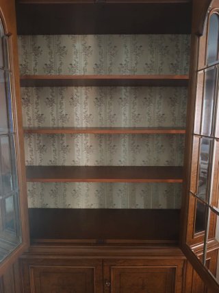 Vitrina Clásica Salón/Comedor Madera y Cristal