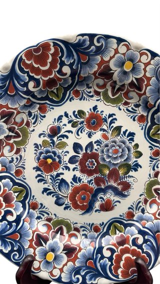 Piatto Delft Policromo Floreale 28cm