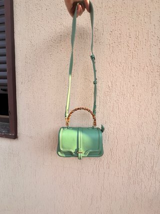 Borsa Carpisa Cerasella Menta Manico Bamboo