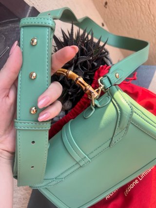 Borsa Carpisa Cerasella Menta Manico Bamboo