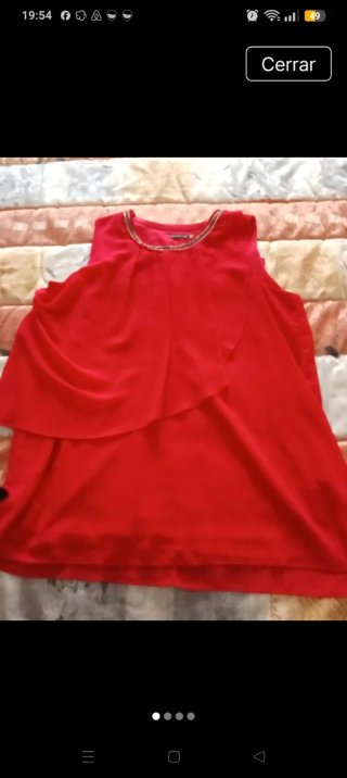 Blusa sin mangas roja talla XXL