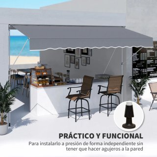 Toldo Retráctil Gris 4m