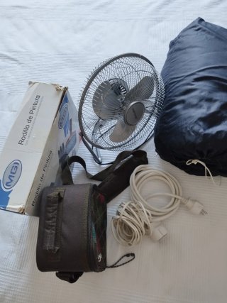 Lote: Ventilador, Rodillo Pintura, Bolsa
