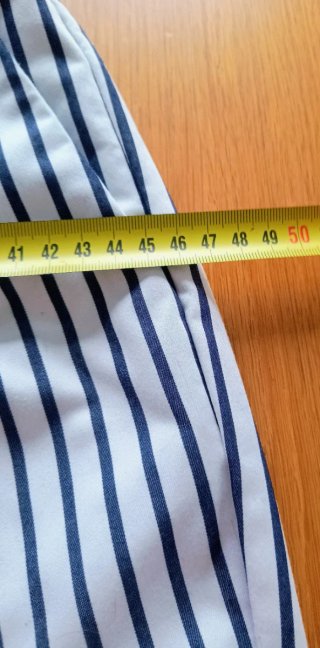 Pantalón rayas azul y blanco