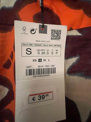 Vestito Zara Taglia S Stampato