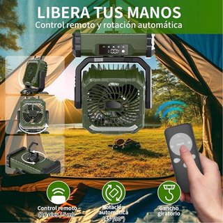 NUEVO Ventilador Camping Deepoter LED Nebulizador