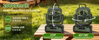 NUEVO Ventilador Camping Deepoter LED Nebulizador