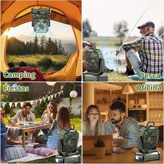 NUEVO Ventilador Camping Deepoter LED Nebulizador