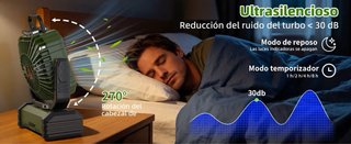 NUEVO Ventilador Camping Deepoter LED Nebulizador