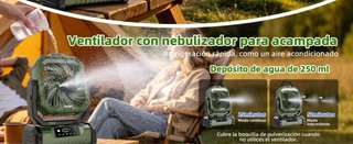 NUEVO Ventilador Camping Deepoter LED Nebulizador