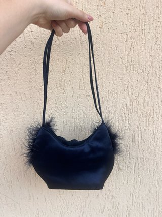 Borsetta Mandarini Navy con Fiori e Piume