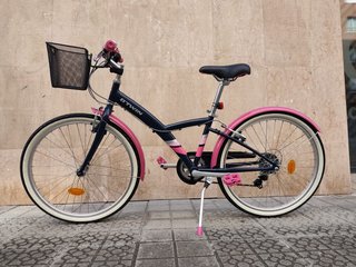 Bicicleta niña Btwin paseo 24 rosa