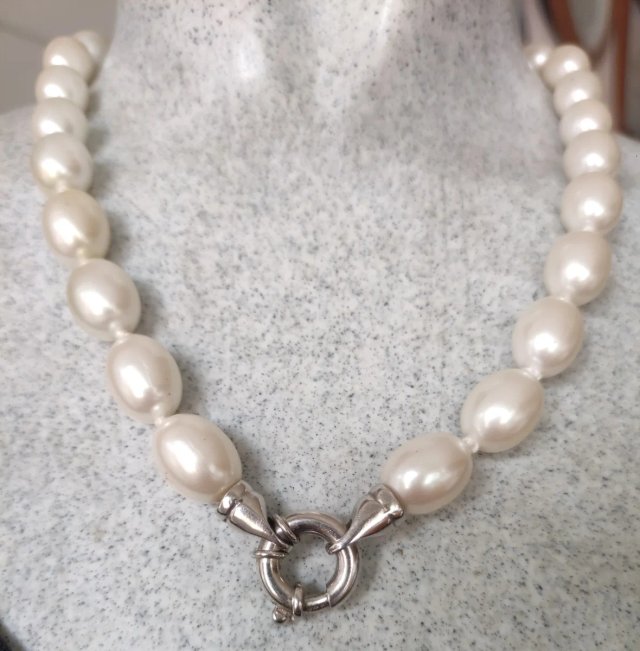 Collares Plata Ley Perlas y Colgantes