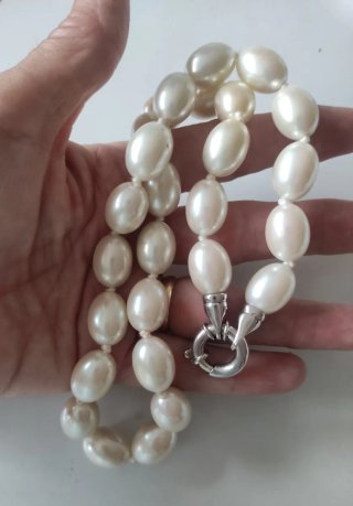 Collares Plata Ley Perlas y Colgantes