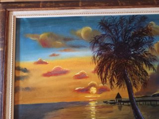 Cuadro al Óleo Paisaje Tropical