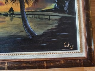 Cuadro al Óleo Paisaje Tropical