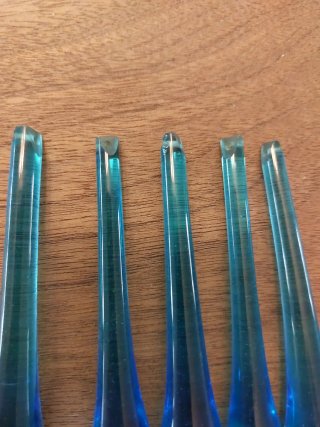 6 gocce di cristallo blu per lampadario